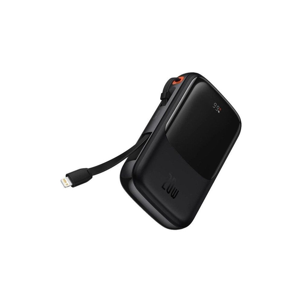 Baseus Maxlightning Şarj Kablolu Dijital Ekranlı 20W 10.000 mAh Siyah Powerbank