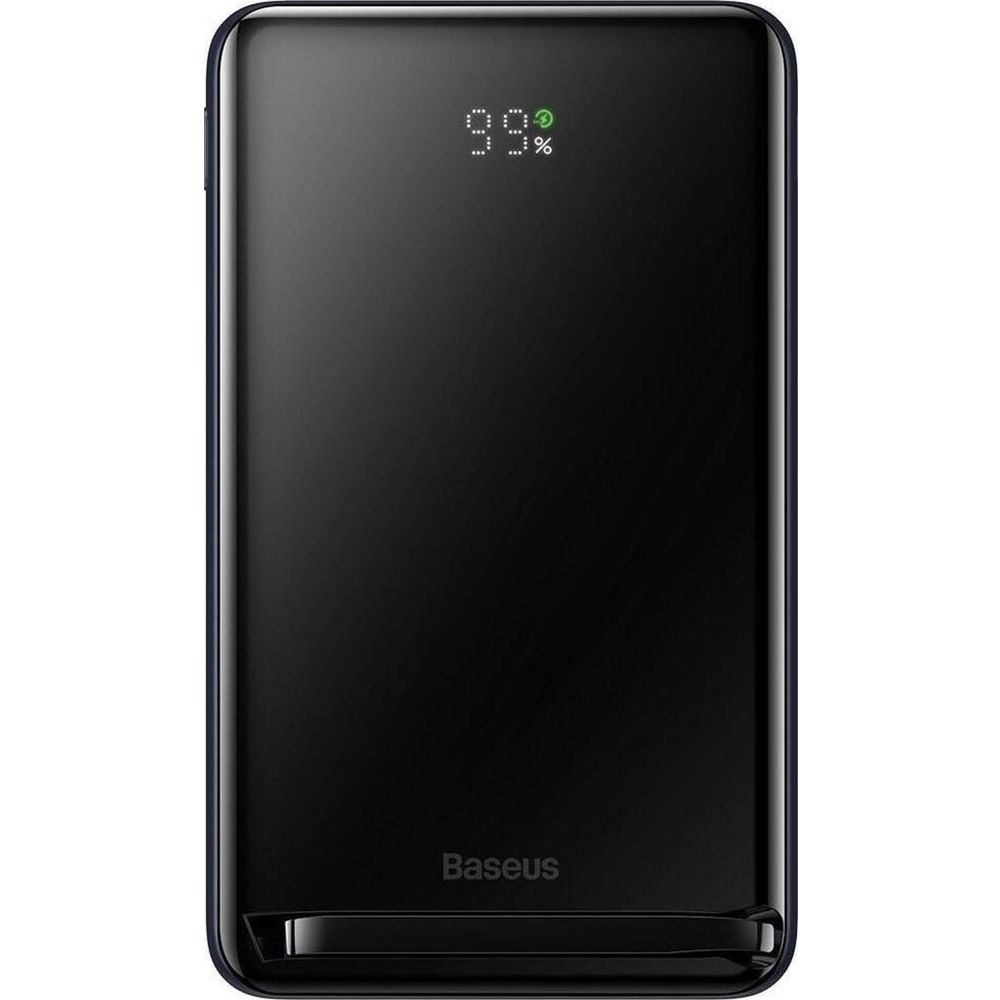 Baseus PPCX000203 MgSafe Overseas 20 W 10.000 mAh Stant Özellikli Kablosuz Şarjlı Mavi Powerbank