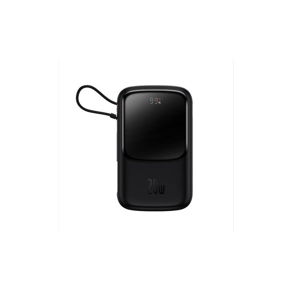 Baseus Super Şarj Gösterge Lightning Kablolu 20W 10.000 mAh Siyah Powerbank