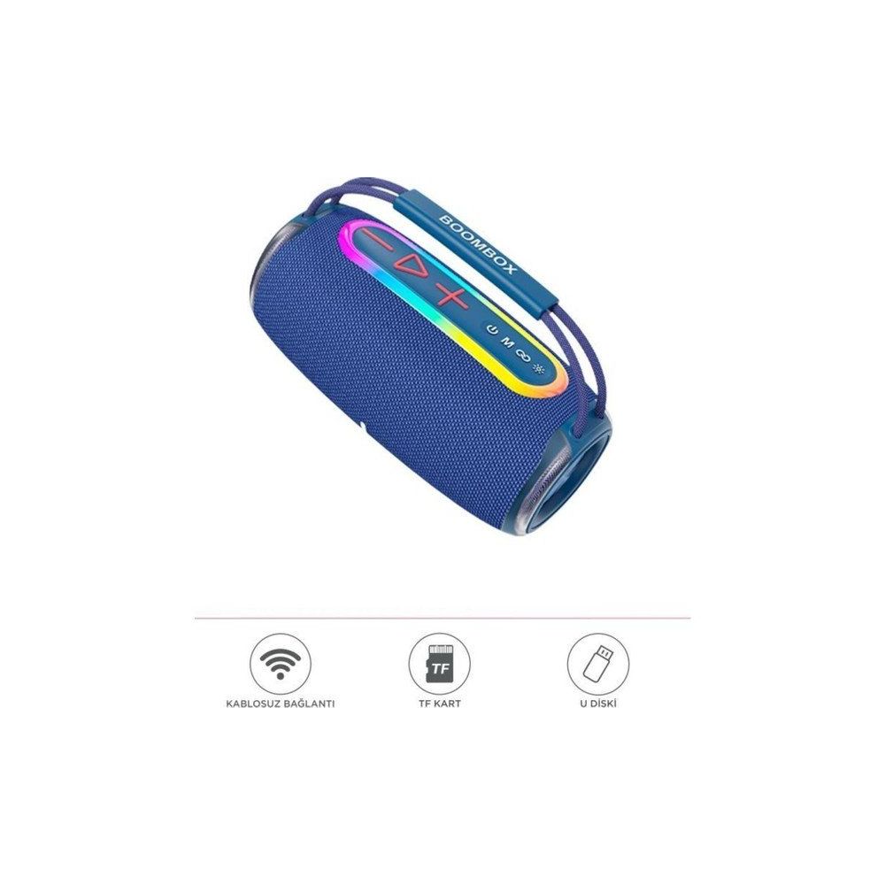 Başkent Tekno Boombox 680 IPX6 Kablosuz 30 W Mavi Bluetooth Hoparlör