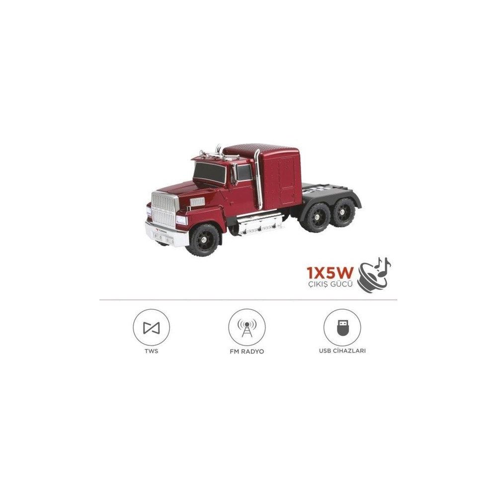 Başkent Tekno D50 Tır Kırmızı Bluetooth Hoparlör