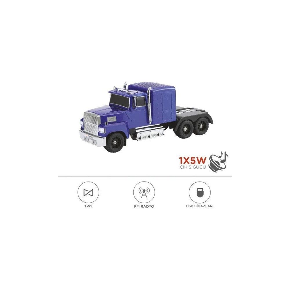 Başkent Tekno D50 Tır Mavi Bluetooth Hoparlör