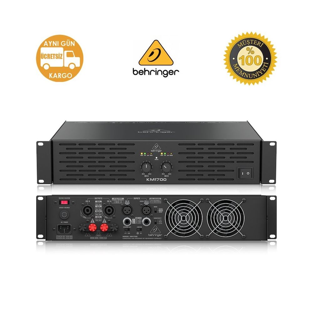 Behringer KM1700 Stereo Güç Amplifikatörü Fiyatları | Cimri