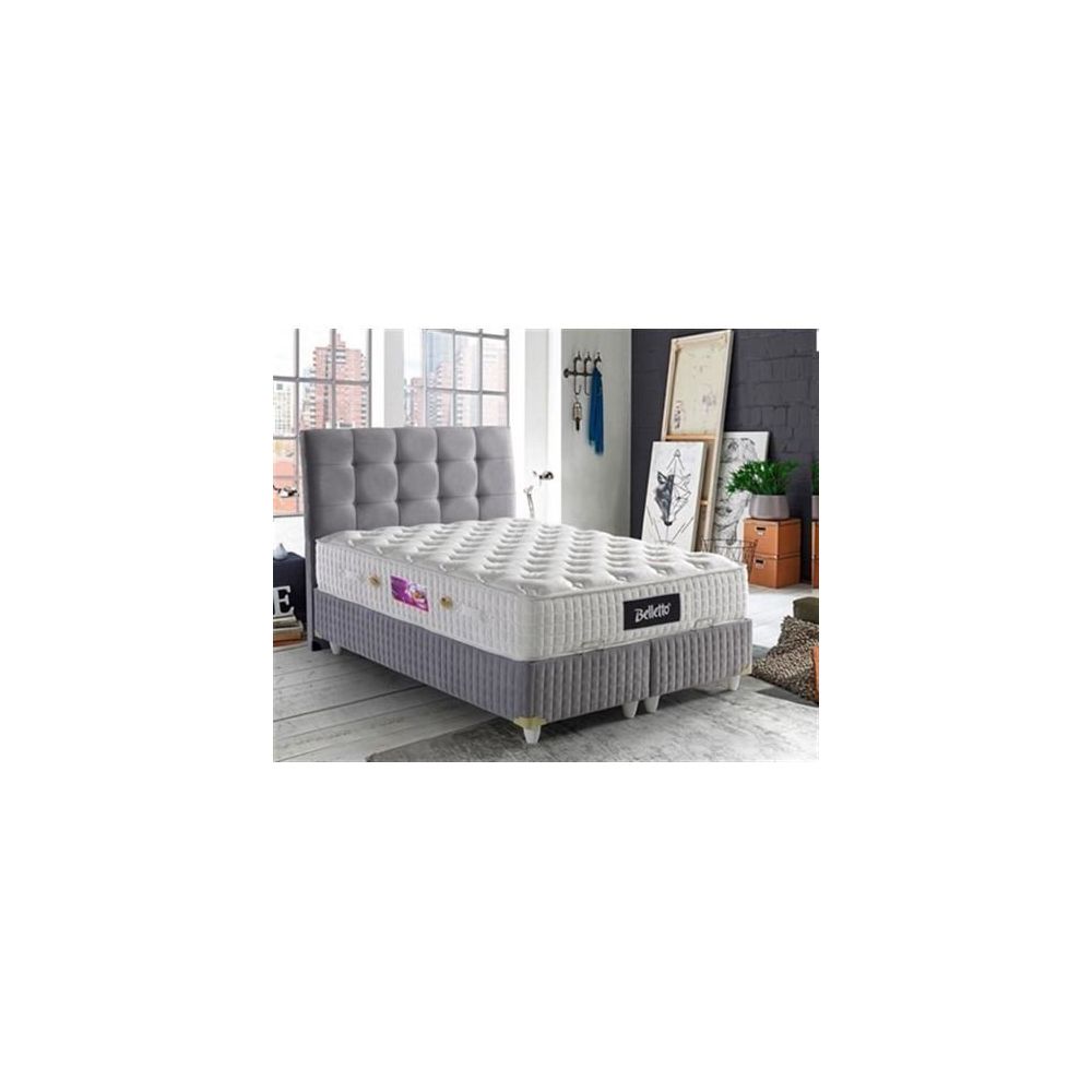 Belletto Cift Kisilik Vintage Super Lux Baza Yatak Seti Gri Baza Baslik Ve Visco Yatak 140x190 Fiyatlari