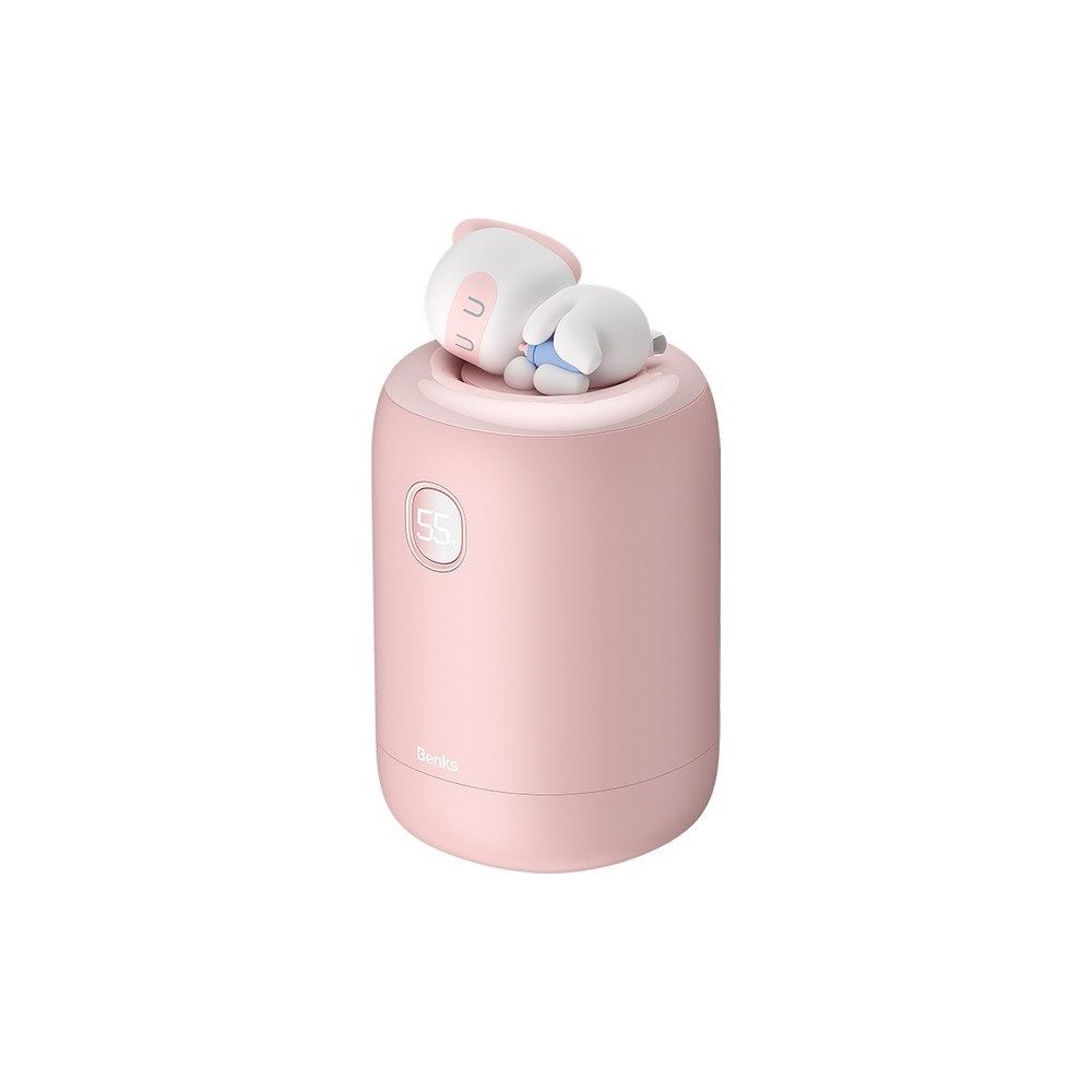 Benks NS03 Dijital Ekran El Isıtıcı Özellikli Aroma Kokulu 15W 10000 mAh Pembe Powerbank