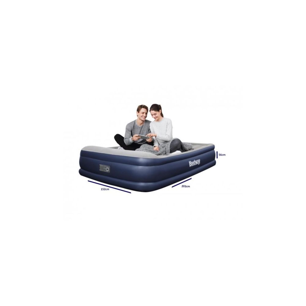 bestway 67630 203x152 cm gri 2 kisilik yuksek pompali sisme yatak fiyatlari