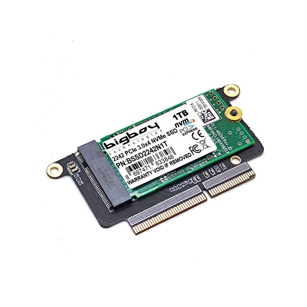 Bigboy BSSDA170-1T A170 1 TB 2500-1300 MB/S PCIe 3.0 X4 2016-17 Macbook Pro SSD