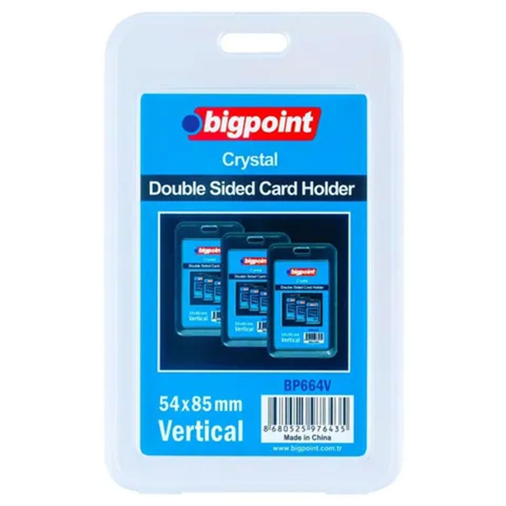 Bigpoint Şeffaf 54x85 mm 10'lu Poşet Kristal Dikey Çift Taraflı