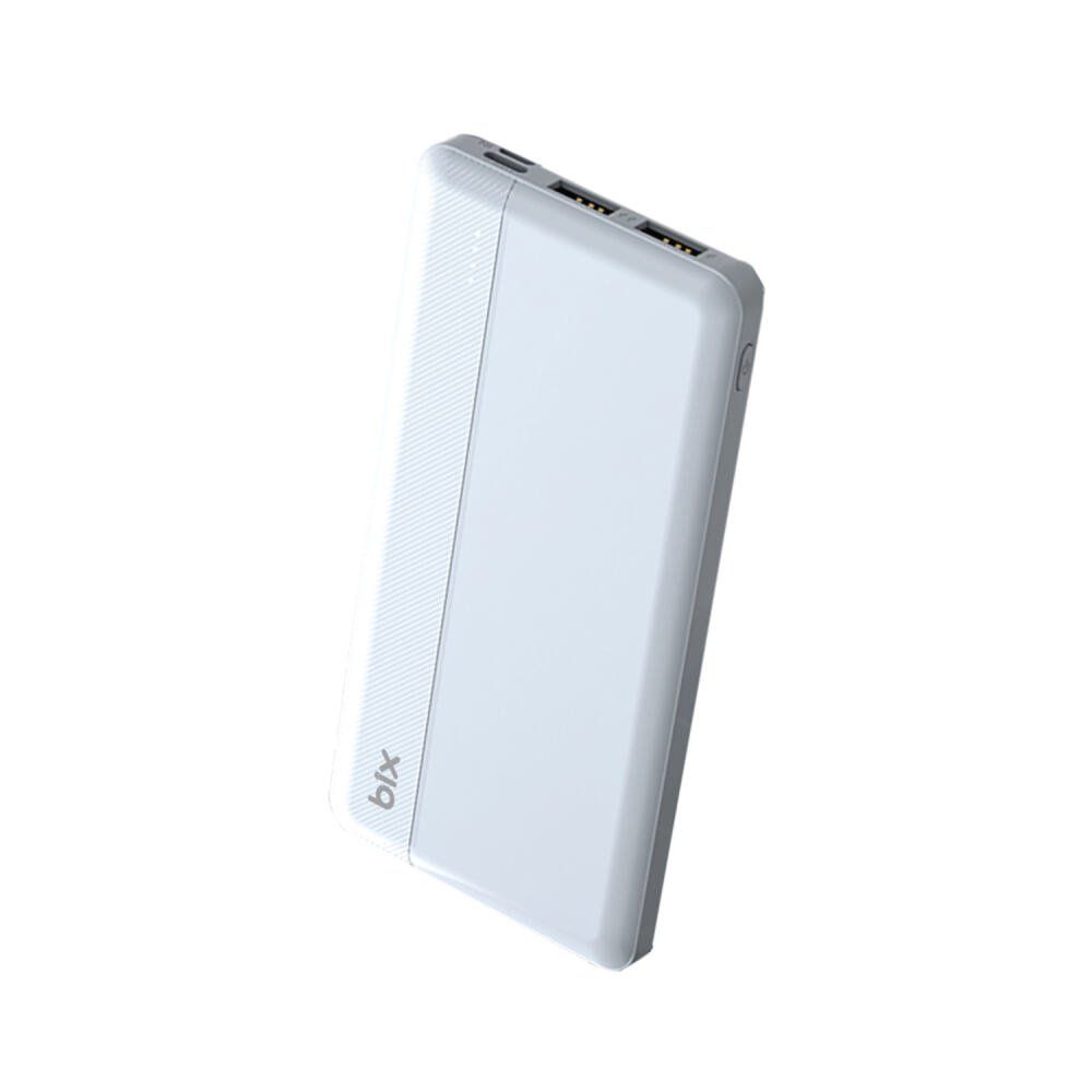 Bix 10000 Mah Beyaz Çift USB Çıkışlı ve LED Bildirimli Portatif Powerbank