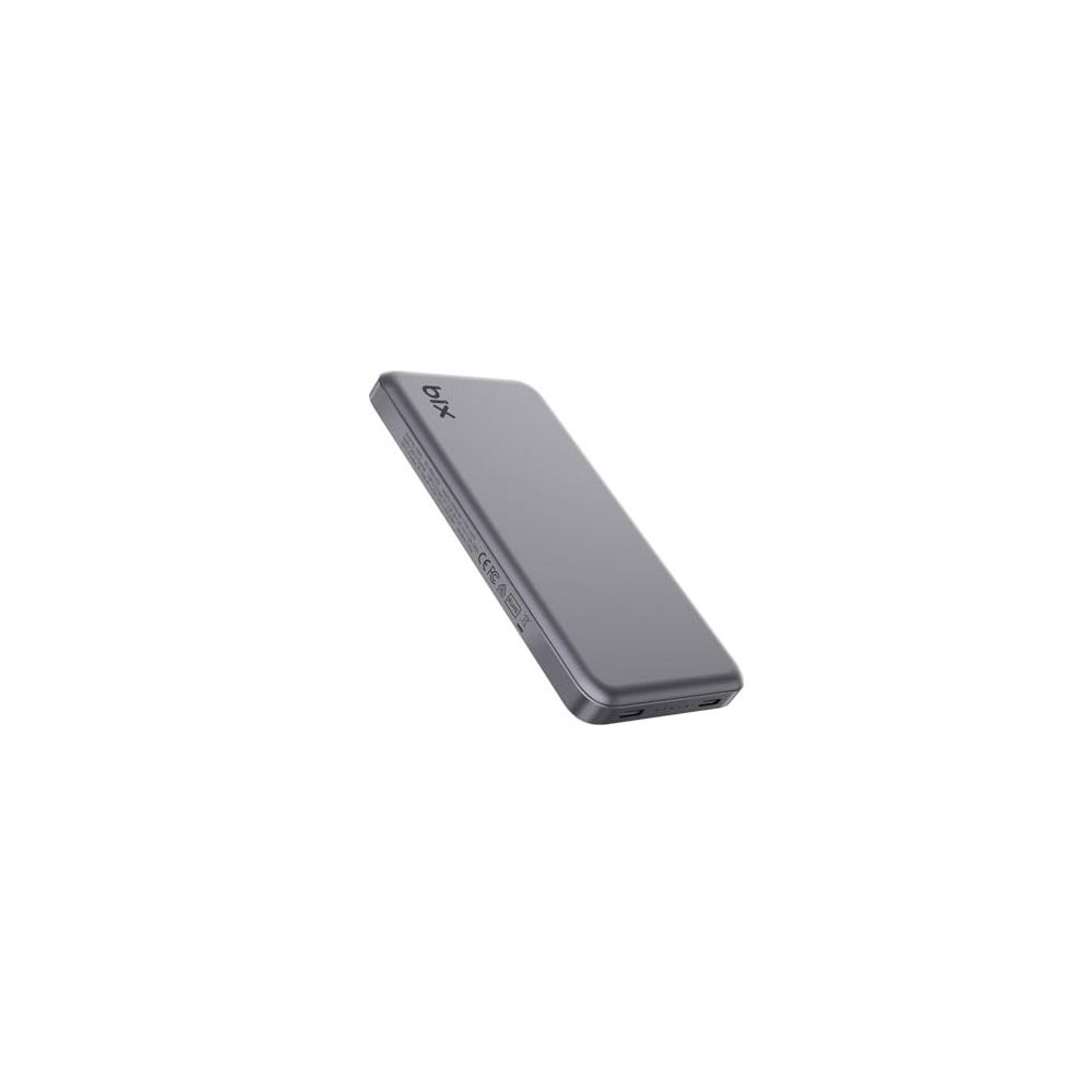 Bix PB113 10000 mAh PD 20W Çift USB-C Portlu Koyu Gri Hızlı Şarj Destekli Dayanıklı Metal Powerbank