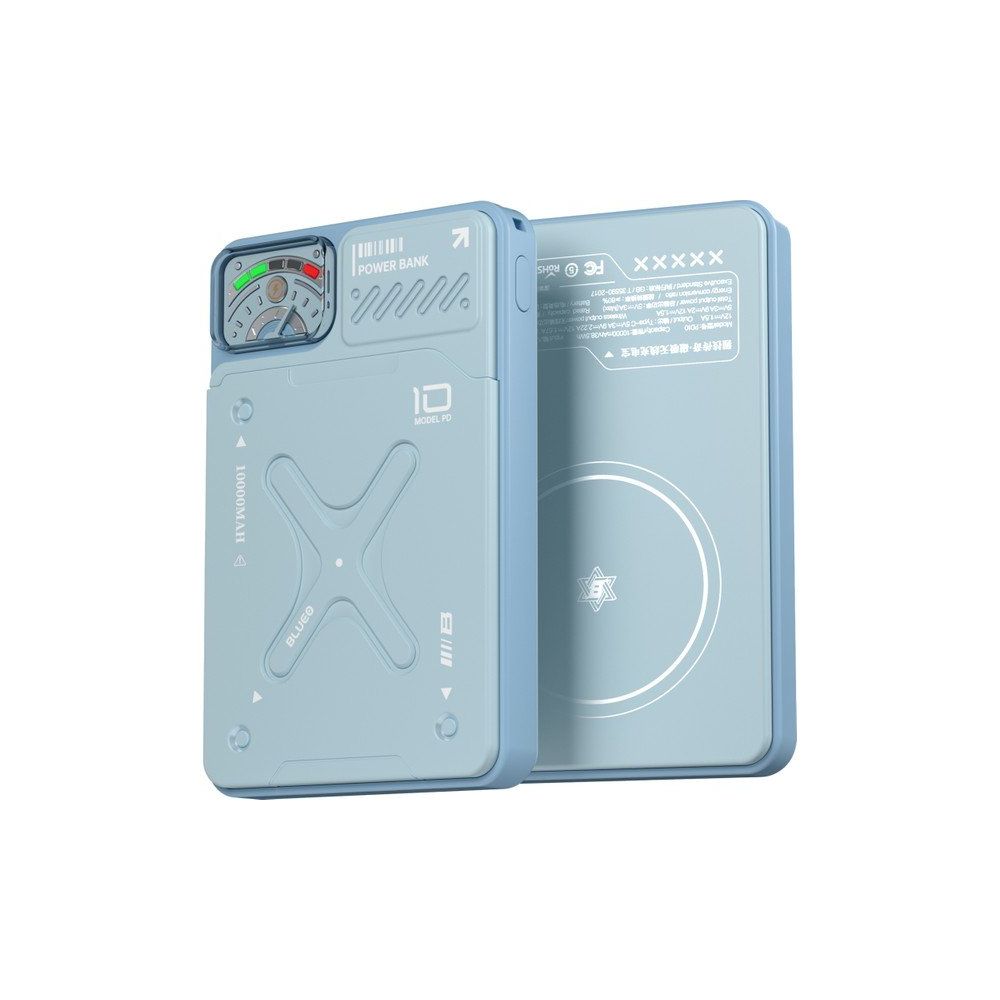 Blueo Ape Legend Magsafe Uyumlu 10.000 mAh 15W Kablosuz Mavi Powerbank