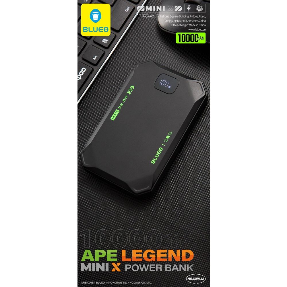 Blueo Ape Legend Mını X Siyah 10.000 mAh Powerbank