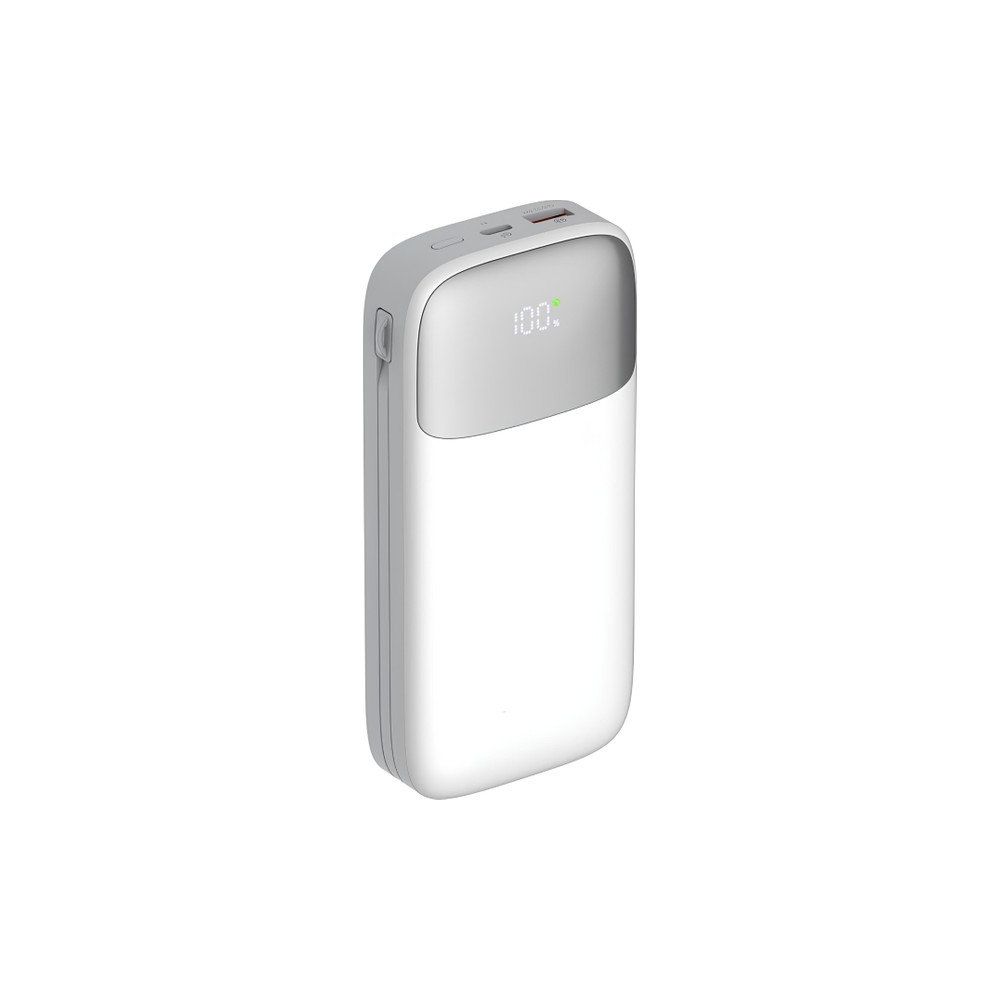 Boğazören Kendinden Çoklu Kablolu 20.000 mAh Hızlı Şarj Type-C Scp 20W 22.5W Beyaz Powerbank