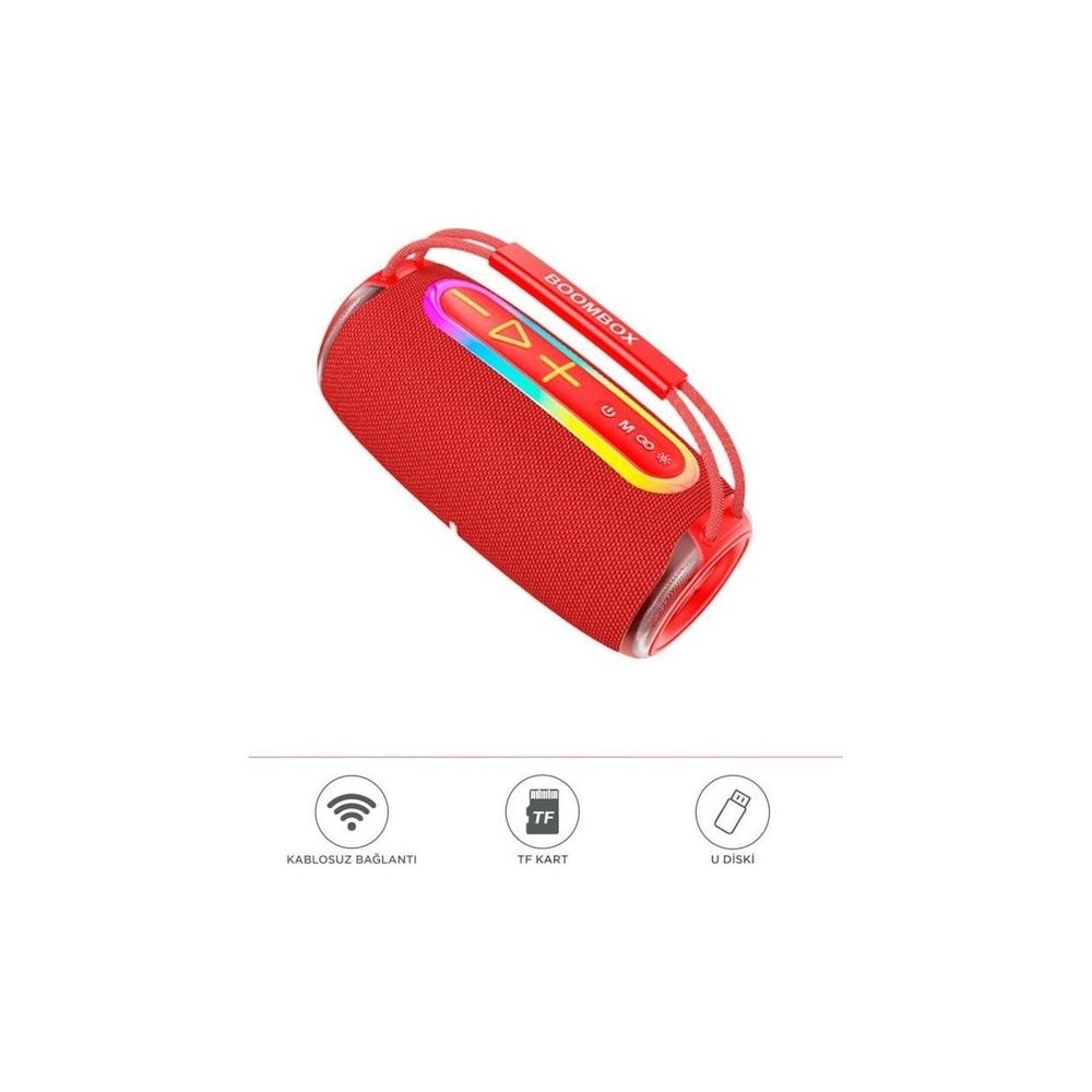 Boombox 680 IPX6 Kablosuz 30 W Kırmızı Bluetooth Hoparlör