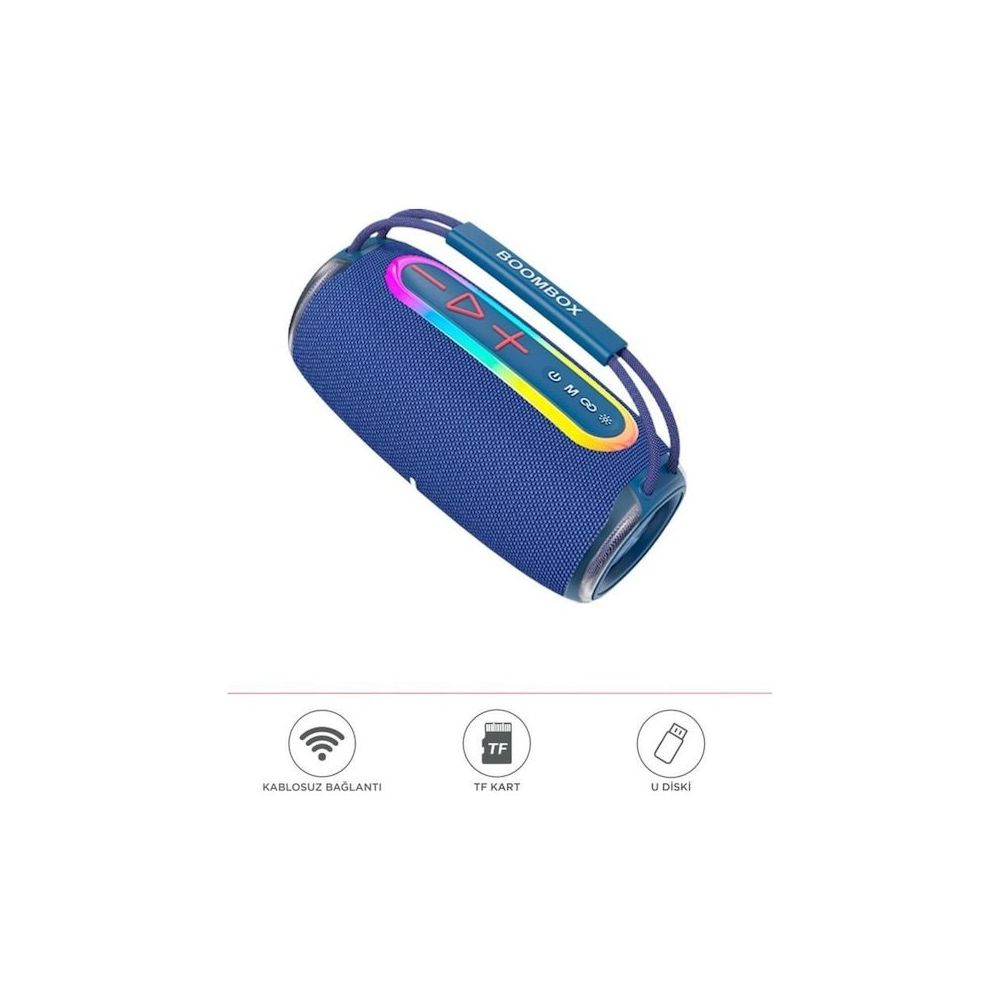 Boombox 680 IPX6 Kablosuz 30 W Mavi Bluetooth Hoparlör