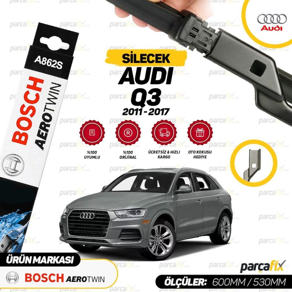 En Ucuz Bosch Aerotwin Audi Q3 2011 2017 A862s Silecek Takimi