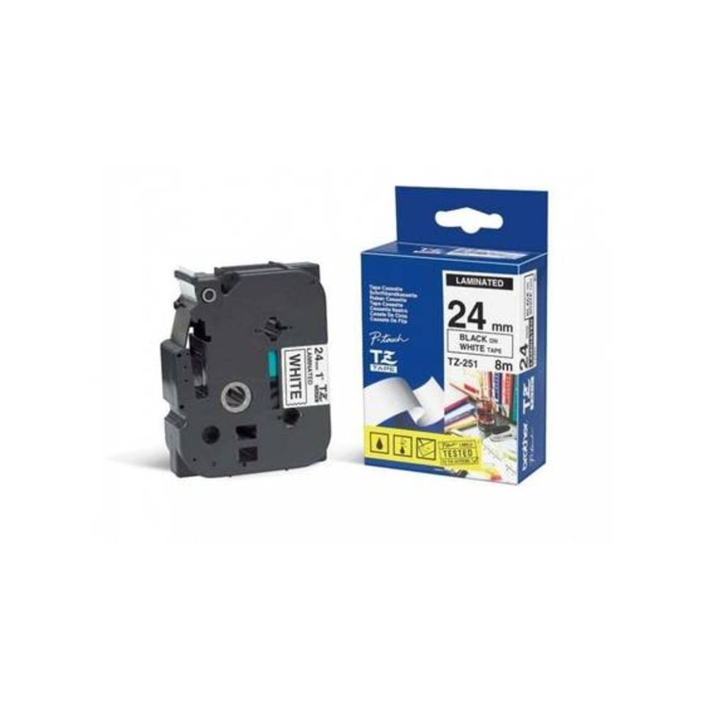 Brother TZE-251 24 mm Beyaz Lamine Etiket Fiyatları