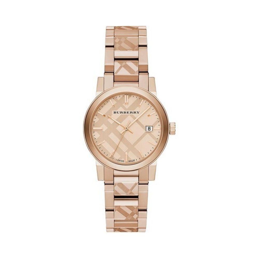 BURBERRY ゴールド 4Pダイヤ レディース 腕時計 1605 burberry-bu9146-kadin-kol-