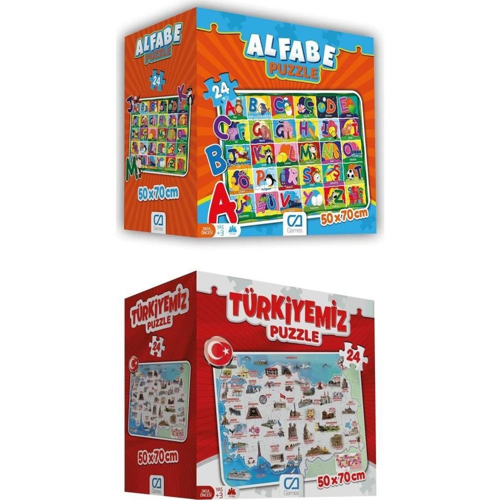 k3LEON　ジーベン90缶　2セット目 CA Games 2'li Alfabe ve Türkiyemiz Yer Puzzle Seti Fiyatları