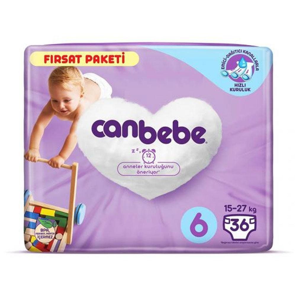 canbebe aylik paket no 6 extra large 36 adet bebek bezi fiyatlari