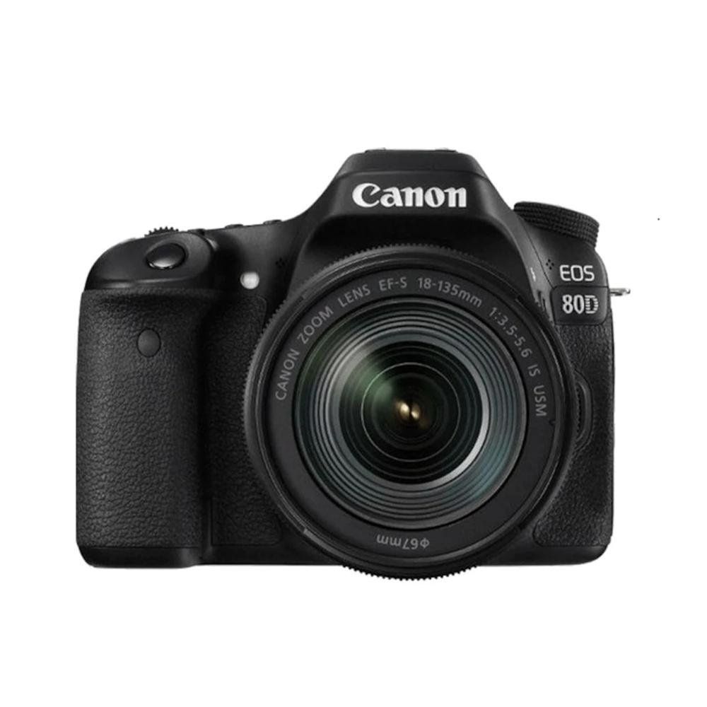 Canon EOS 80D 18-135mm IS USM Nano Lens Siyah DSLR Fotoğraf Makinesi
