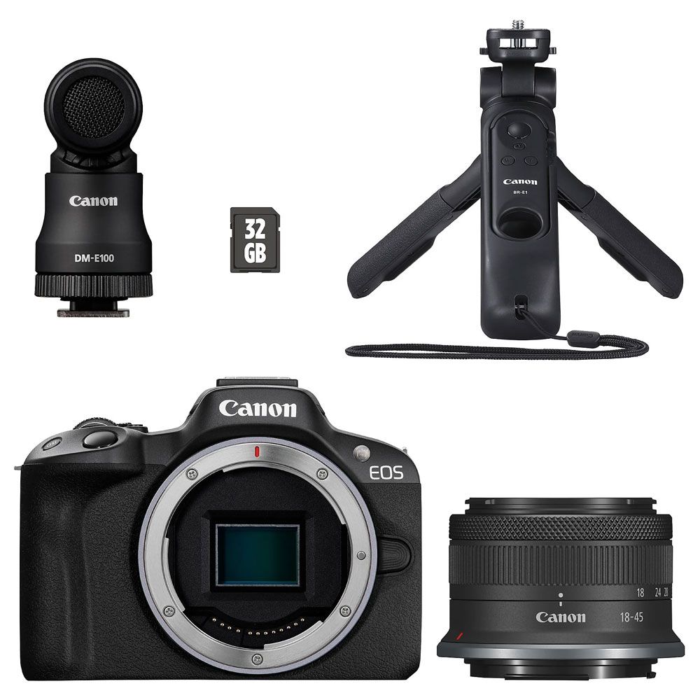 Canon EOS R50 + RF-S 18-45 mm F4.5-6.3 IS STM Content Creator Kit