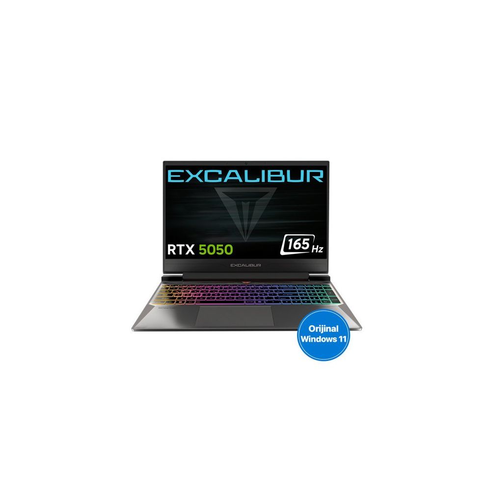Casper Excalibur G870.1362-EN50A-C i7-13620H 64GB RAM 4TB SSD RTX 5050 Windows 11 Home 15.6 inç Oyun Bilgisayarı