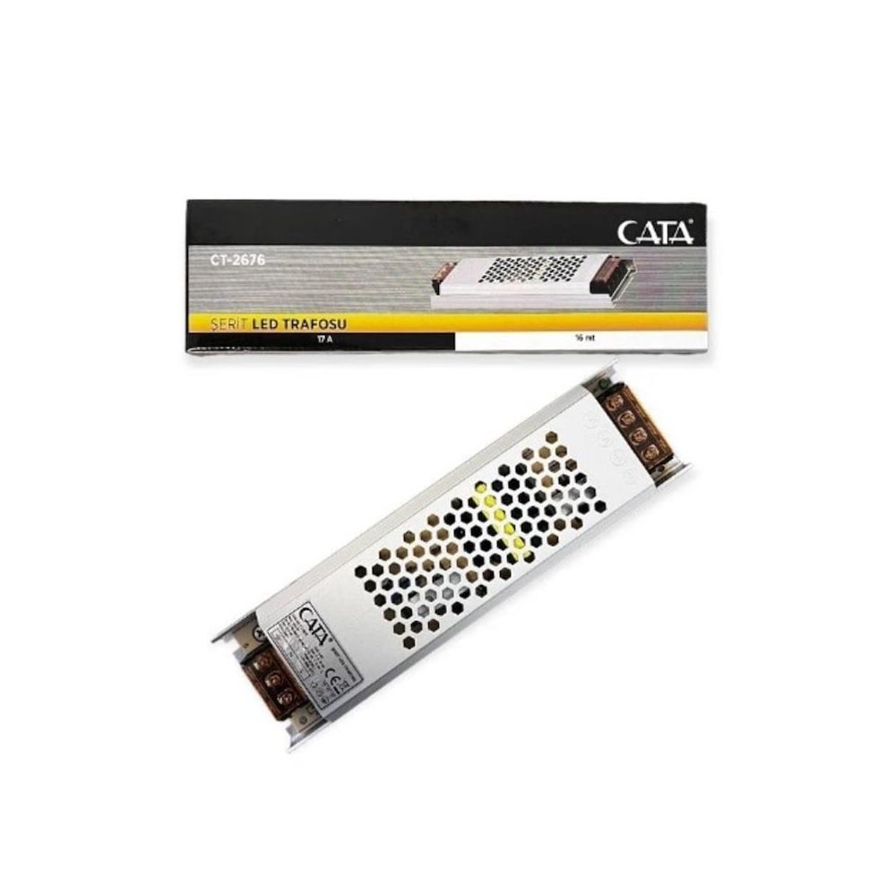 Cata CT-2679 200W 17 Amper Süper Slim Fransız Şerit Led Trafosu