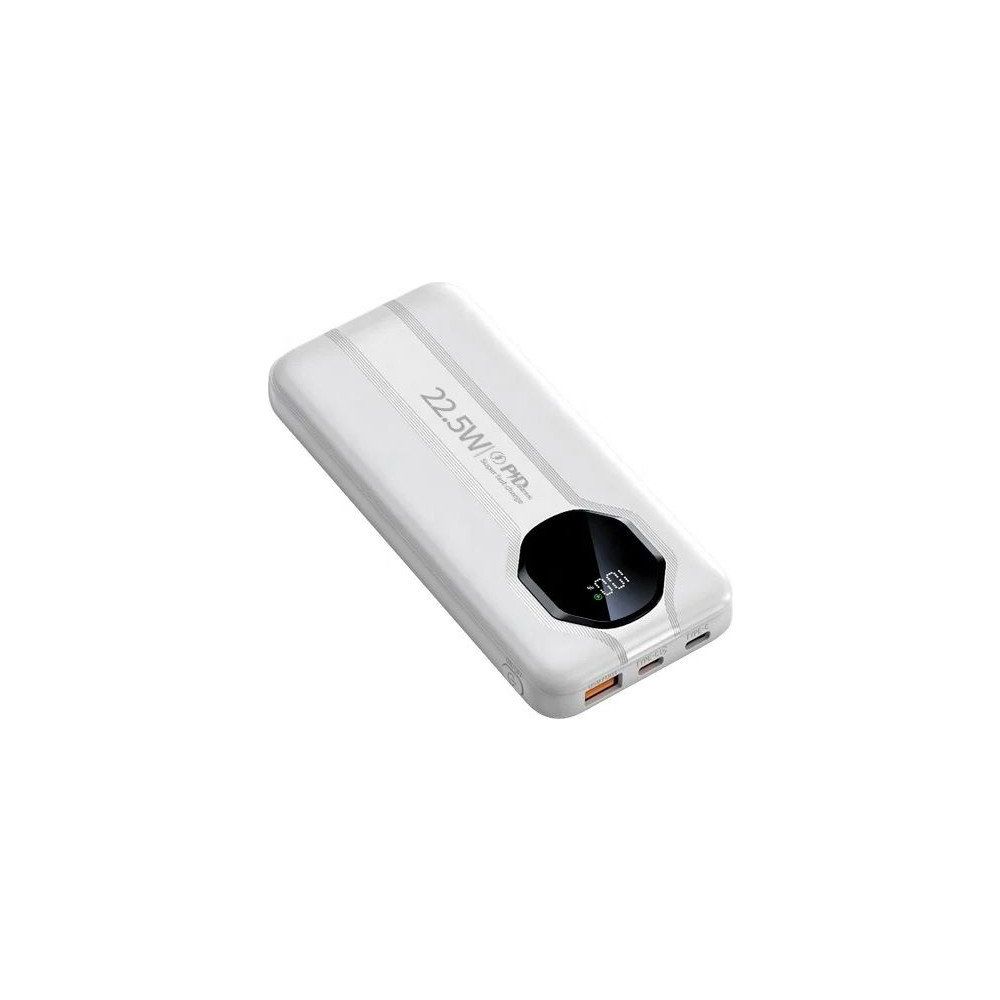 Çelikwork 5in1 10.000 mAh 22,5W Hızlı Şarj Kablolu Beyaz Powerbank