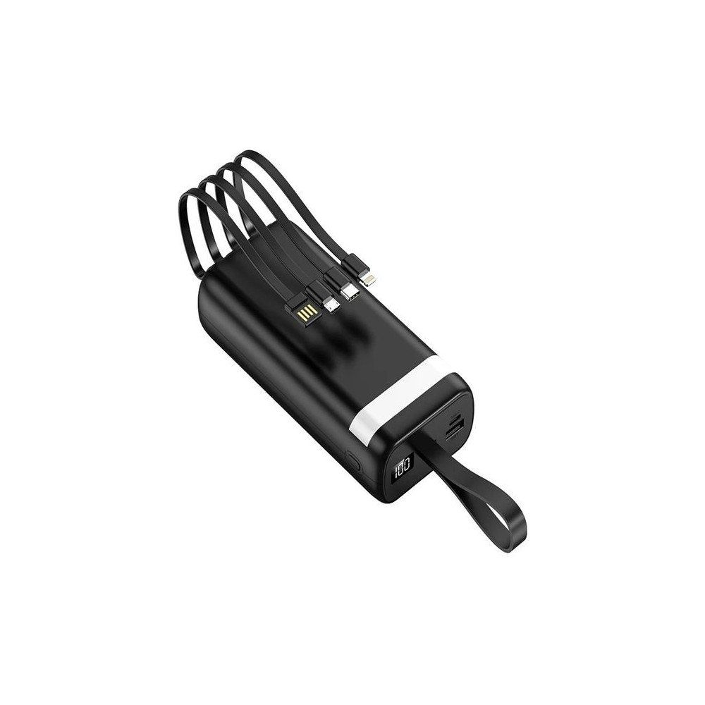 Çelikwork PW-86 30.000 mAh 8in1 Çoklayıcı LCD Ekran Fenerli Kendinden Kablolu Siyah Powerbank