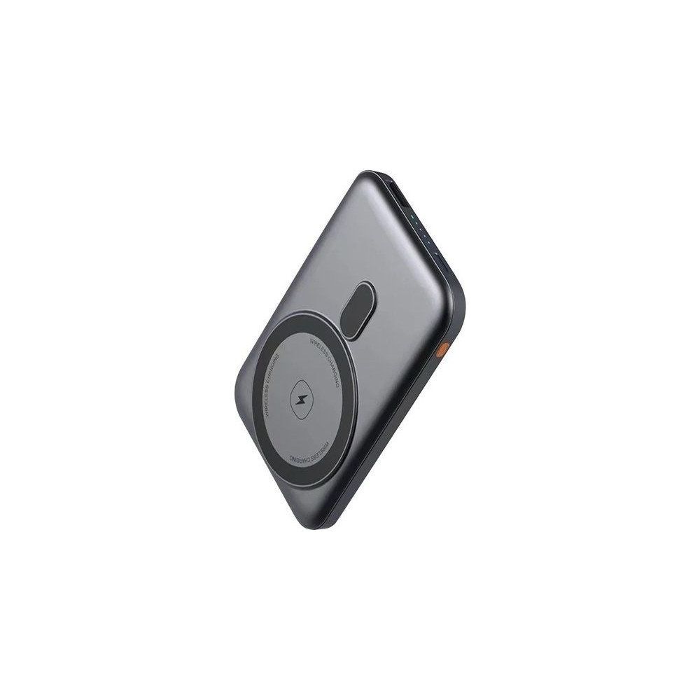 Çelikwork PW0103 5.000 mAh 22.5W 1Type-C Giriş 1usb LED Gösterge Manyetik Magsafe Kablosuz Siyah Powerbank