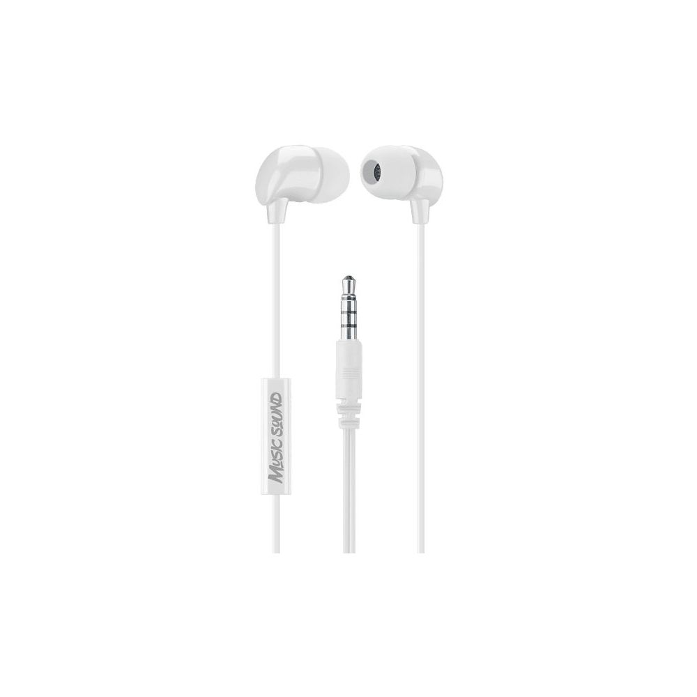 Cellularline Music Sound In-Ear Mikrofonlu Kablolu Kulak İçi Beyaz Kulaklık