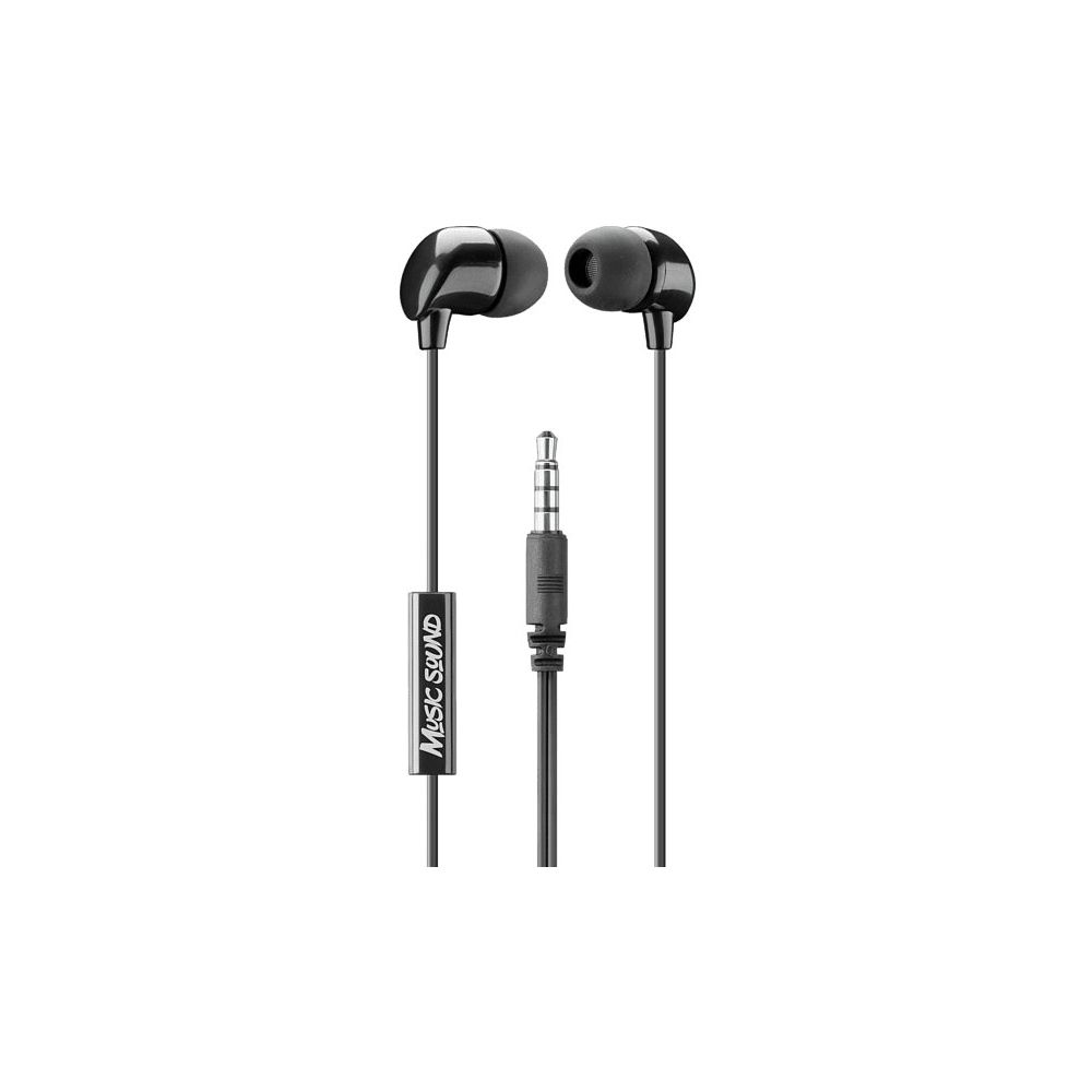 Cellularline Music Sound In-Ear Mikrofonlu Kablolu Kulak İçi Siyah Kulaklık