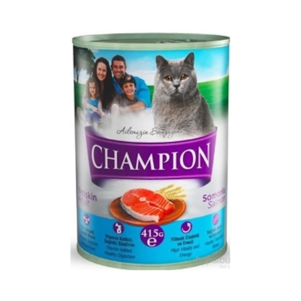 Champion Somonlu 24 X 415 Gr Konserve Kedi Mamasi Fiyatlari