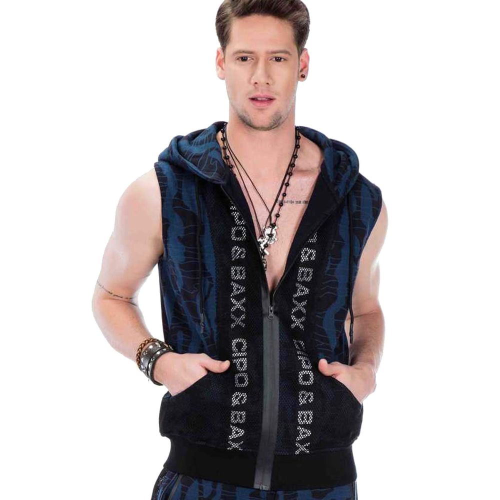 Cipo Baxx Cl297 Indigo Sifir Kol Kapsonlu Mavi Erkek Sweatshirt Fiyatlari