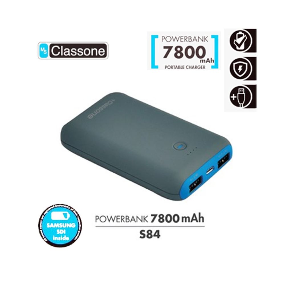 7800 мач. Power Bank голубой. Porodo Blue Power Bank.