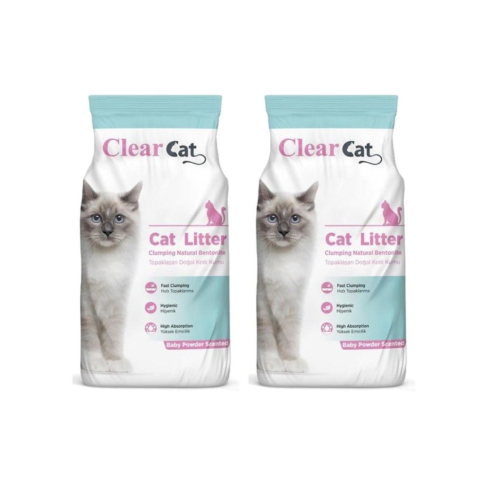 Clear Cat Bebek Pudrasi Kokulu 10x2 Kg Ince Taneli Bentonit Kedi Kumu Fiyatlari