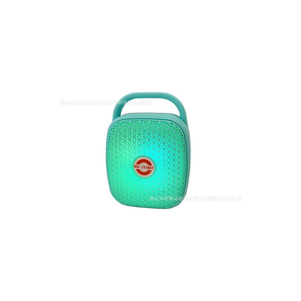 Cmk MS-2218BT Turkuaz LED Işıklı Şarjlı Kablosuz Bluetooth Hoparlör