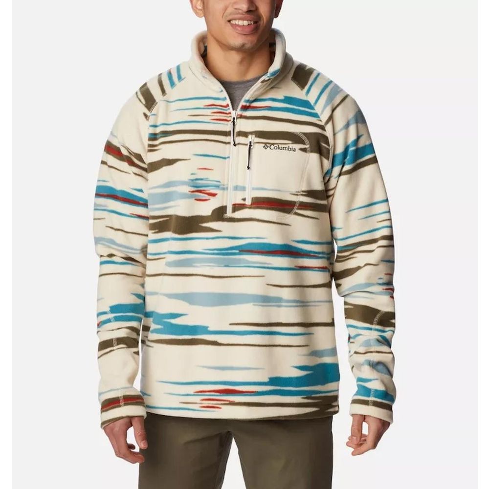 Columbia AM4966-191 Fast Trek Printed Half Zip Fleece Erkek Polar