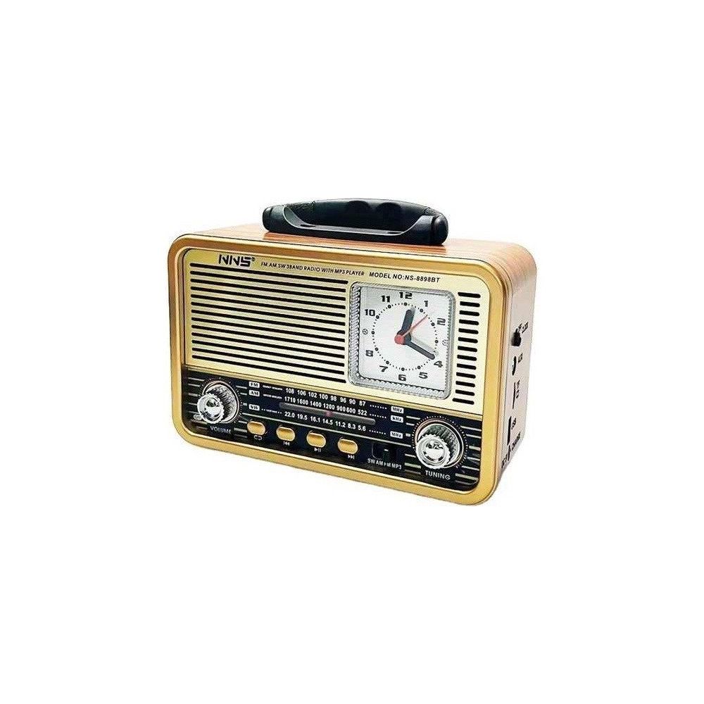 Concord NS-8898BT Kahverengi Nostaljik Radyo Bluetooth Hoparlör