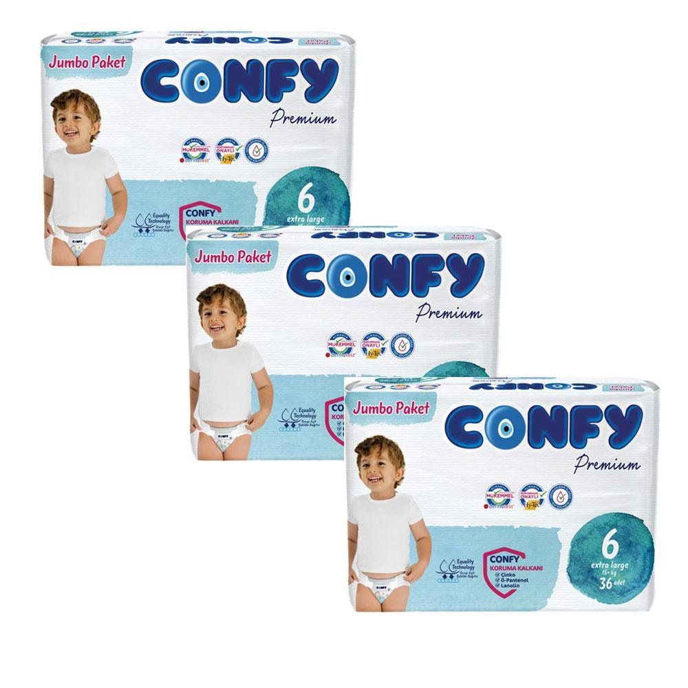 confy premium 36x3 paket 6 beden extralarge 108 adet bebek bezi fiyatlari