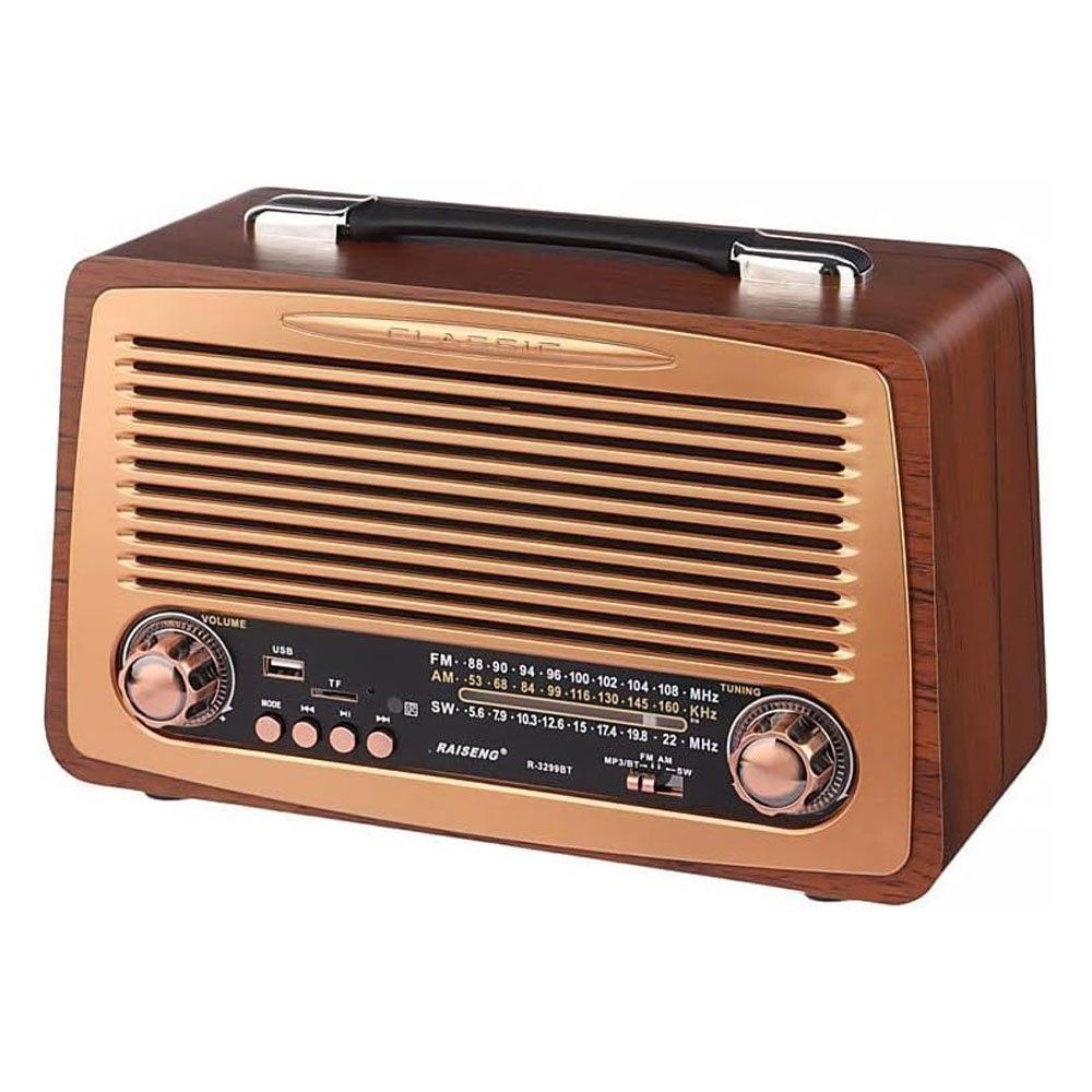 CoverZone 3299BT Büyük Large Boy Retro Radyo Taşınabilir Bluetooth Hoparlör
