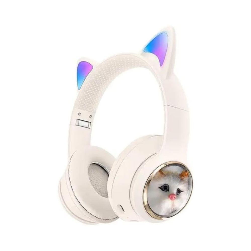Coverzone AKZ-09 Beyaz Kedi Bluetooth Kulaklık