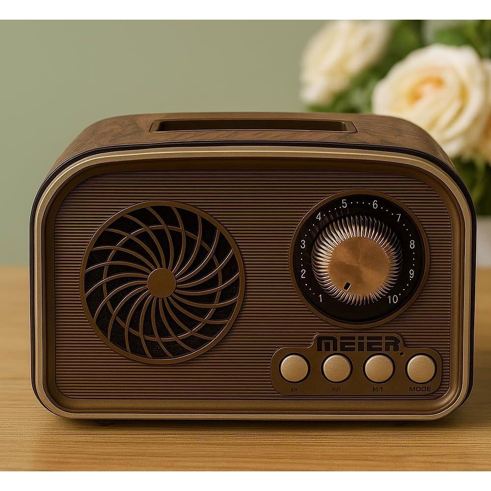 CoverZone CZ101BT Mini Boy Retro Radyo Kahverengi Bluetooth Hoparlör