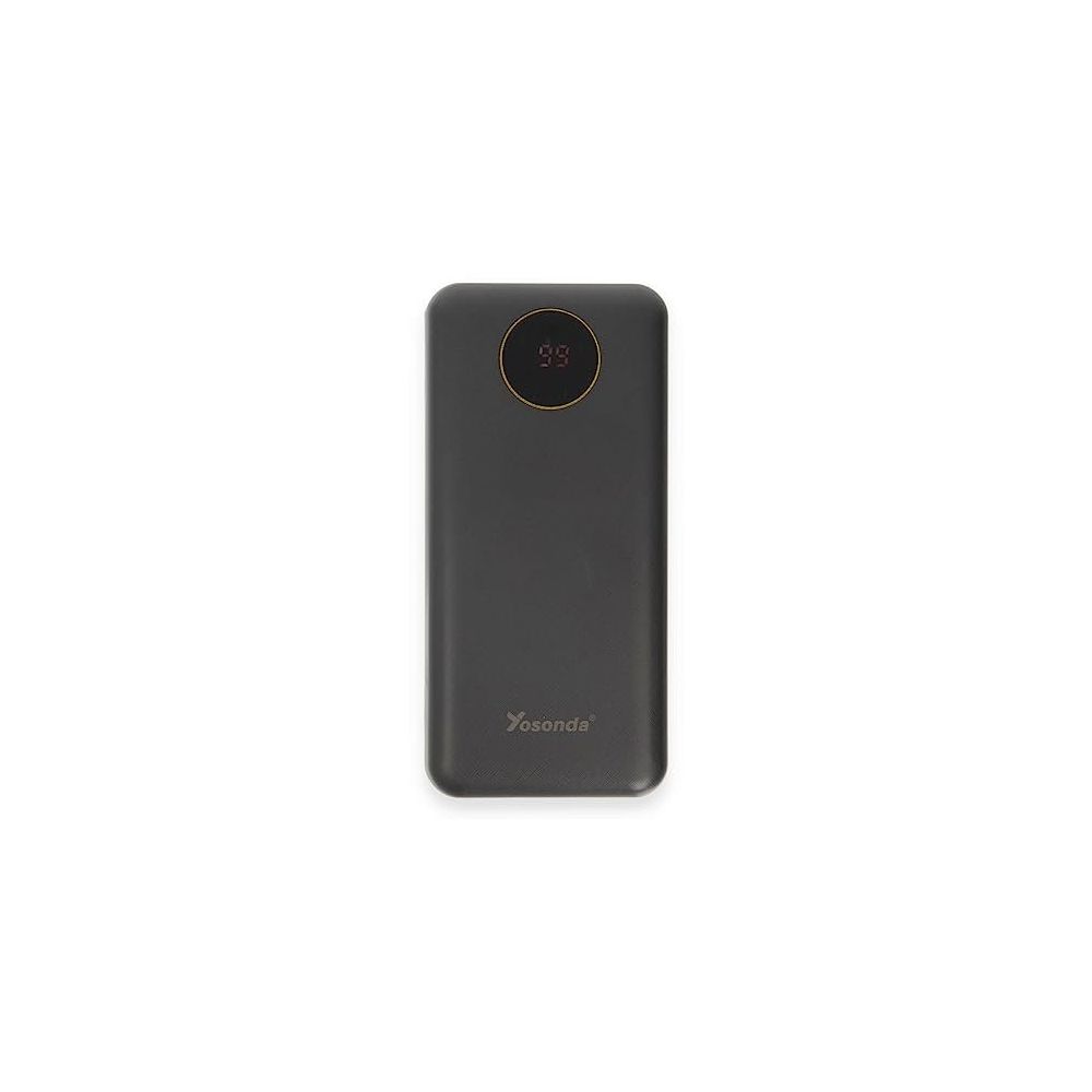 CoverZone Yosonda Led Ekranlı 20.000 mAh 4in1 Dahili Micro USB, Type-C, Lightning ve USB-A kablosu YXD-A67 YXD-A67 Siyah Powerbank