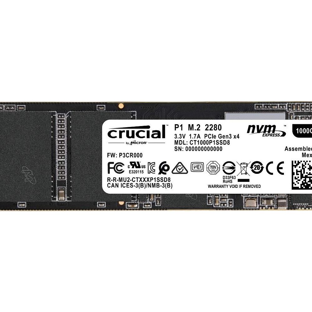 Crucial M2 NVMe SSD P2シリーズ 1TB