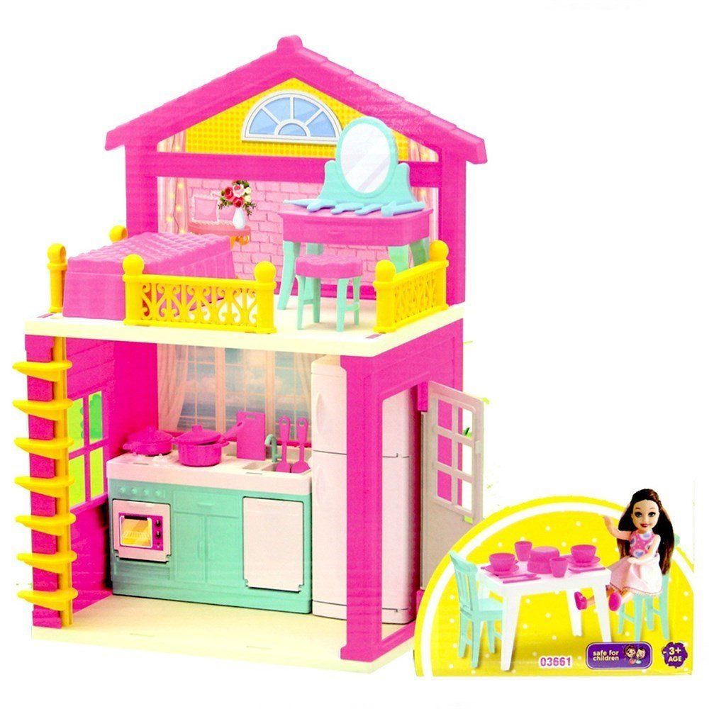 small plastic dolls house