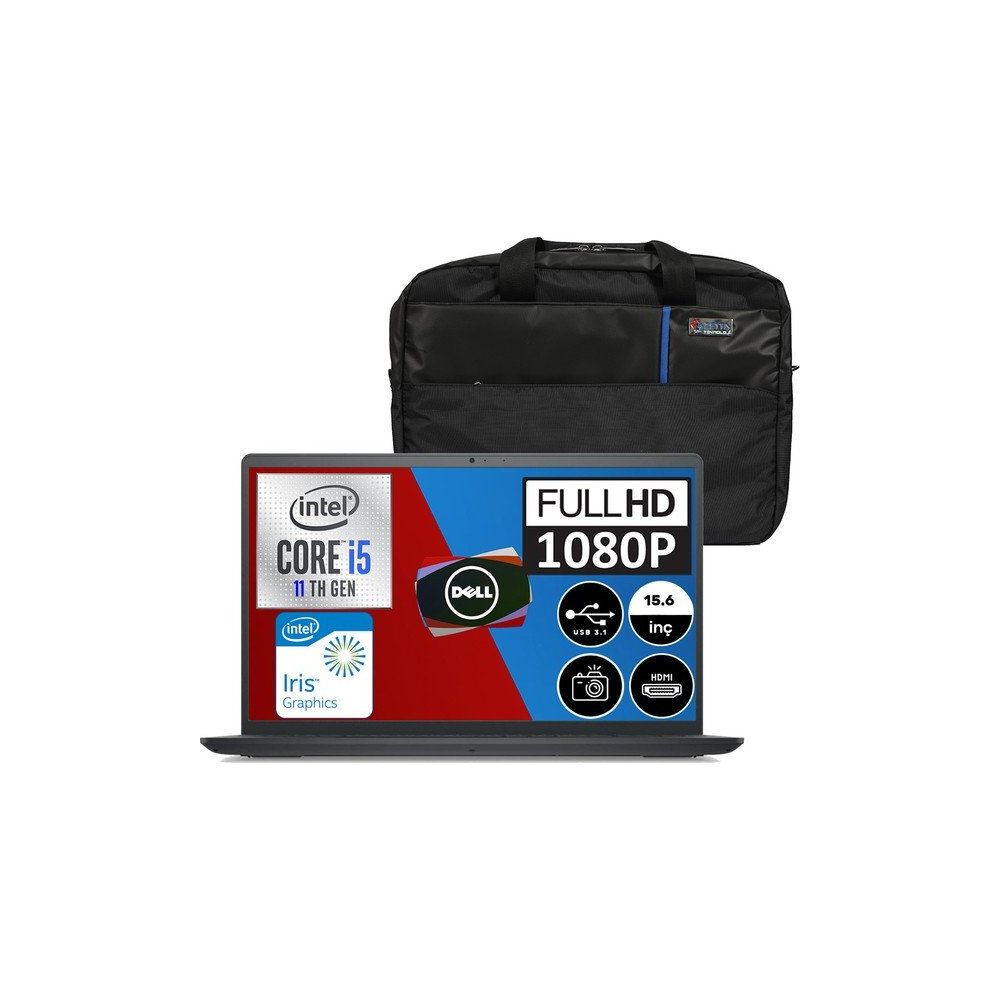 Dell FB1135U82N22 Inspiron 15 3511 Intel Core I5 1135G7 16 GB 512 GB SSD 15.6" Fhd Windows 11 Pro Taşınabilir Bilgisayar + Zetta Çanta