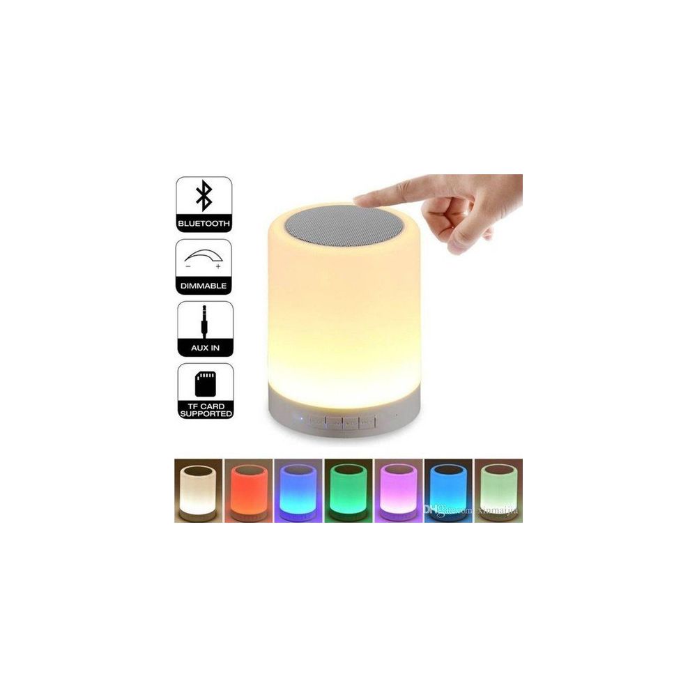 DermiTech CL-671 Touch Lamp Oda Lambası Portable Speakser Renkli Gece Lambası Bluetooth Hoparlör