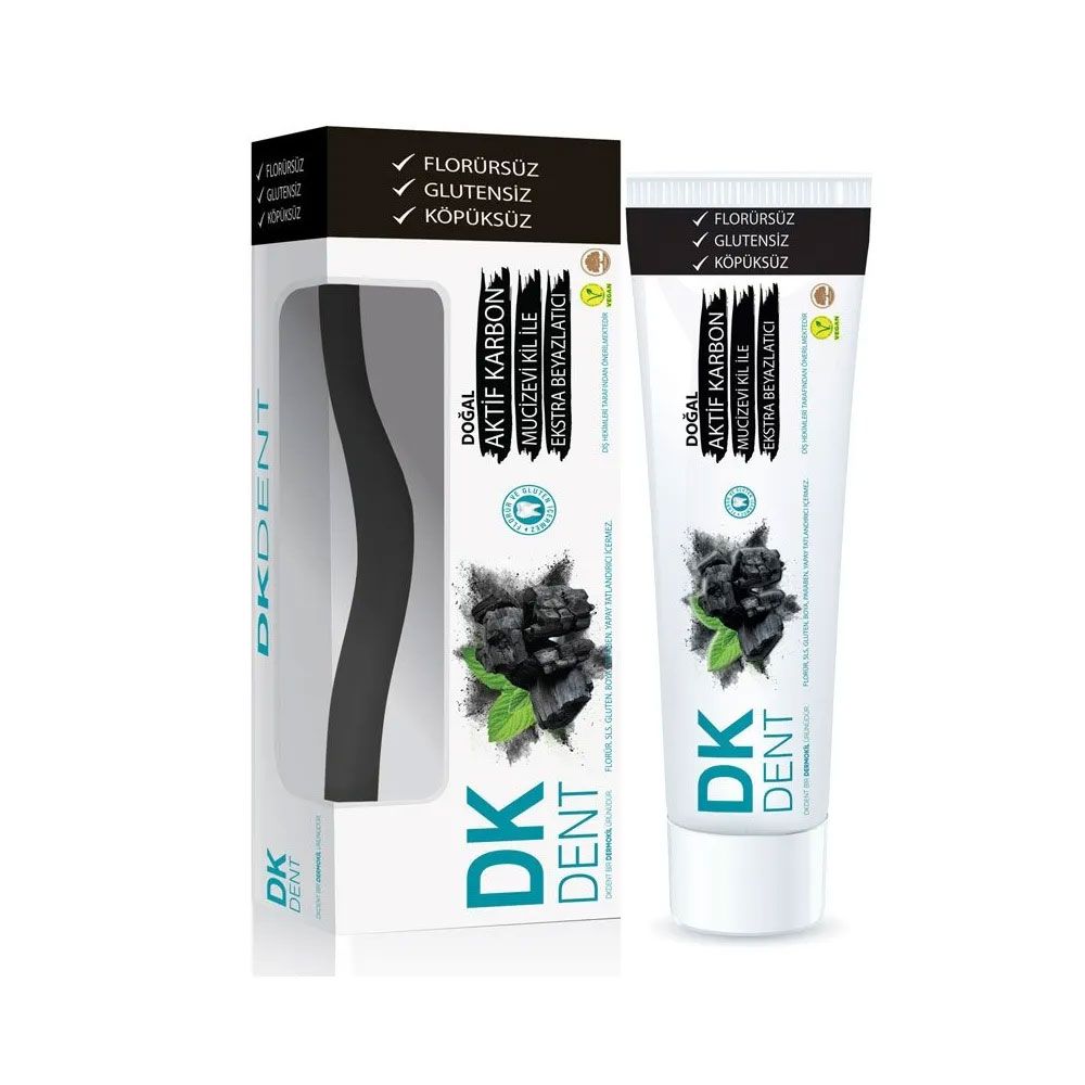 DK DENT DOĞAL AKTİF KARBON MUCİZEVİ KİL İLE EXTRA BEYAZLATICI 100G